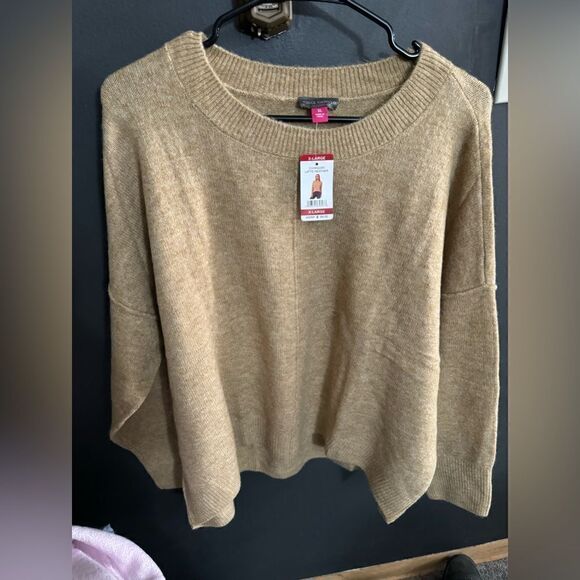 Vince Camuto Crew Neck Extended Shoulder Seamed Cozy Statement Sweater NWT XXL - Picture 5 of 9
